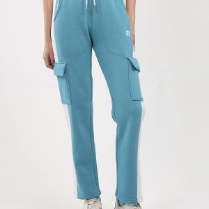 Rock.it Women Teal Blue Solid Regular Fit Winter Lower