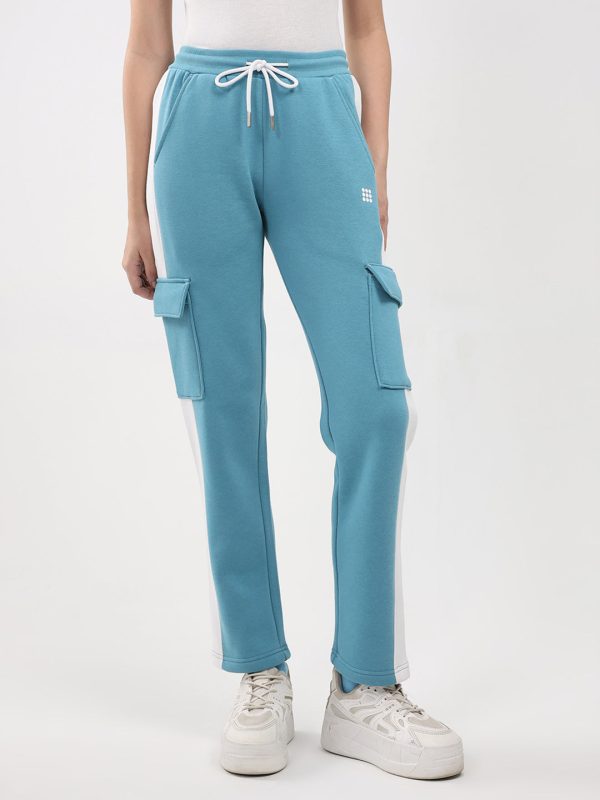 Rock.it Women Teal Blue Solid Regular Fit Winter Lower