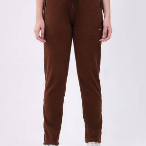 Rock.it Women Brown Solid Regular Fit Winter Lower
