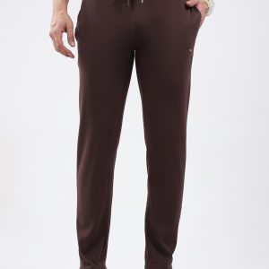 Men Brown Solid Regular Fit Lower