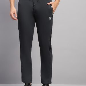 Men Charcoal Solid Regular Fit Winter Lower
