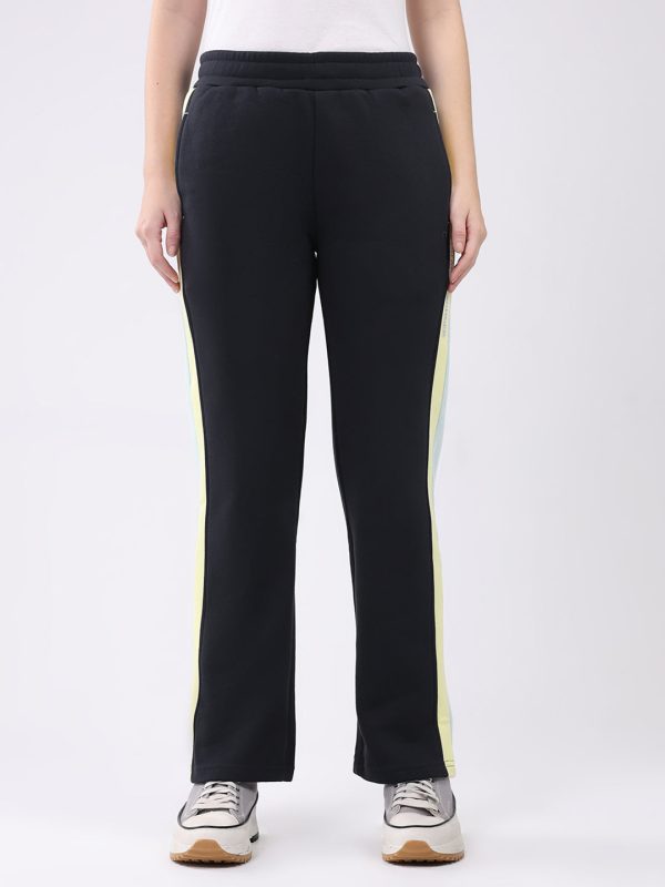 Women Navy Blue Printed Regular Fit Winter Lower